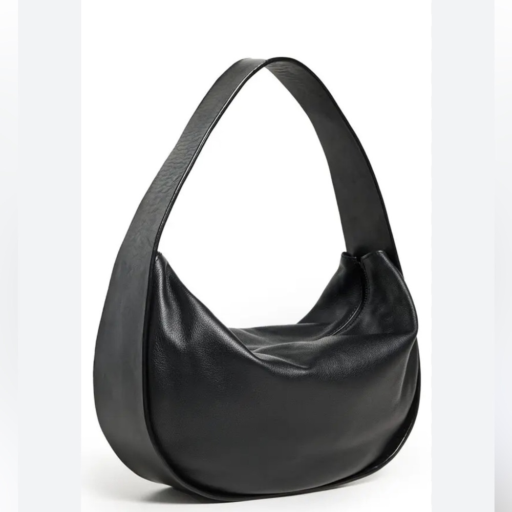 NWT St. Agni soft arc leather shoulder bag, black